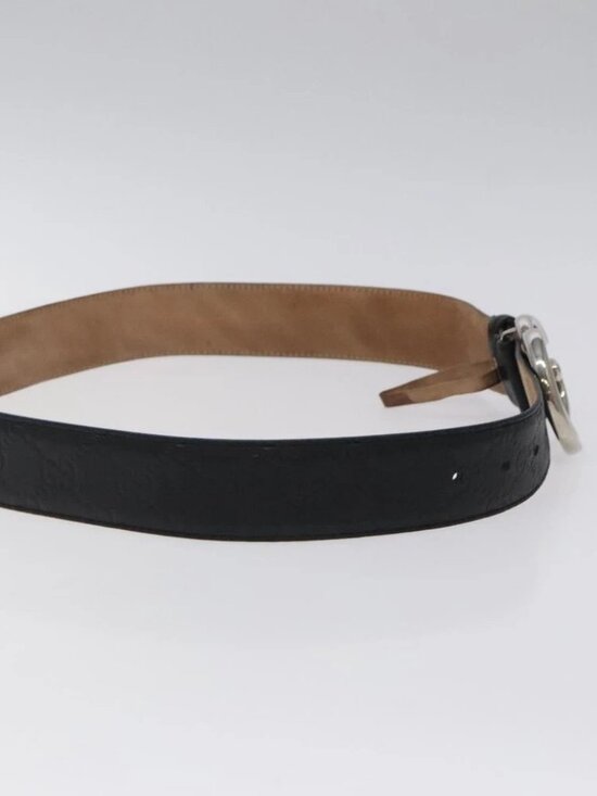GUCCI GG Canvas Guccissima Belt Leather 37.8\